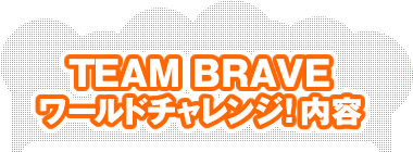 TEAM BRAVE ワールドチャレンジ！内容