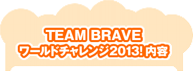 TEAM BRAVE ワールドチャレンジ！内容